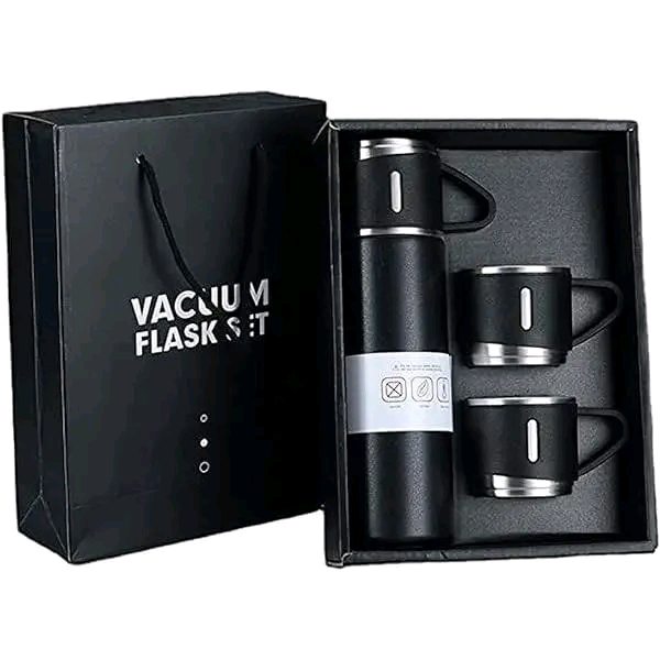 V5iH1000616057 (1) 3 in 1 Vacuum Insulated Thermal Flask Set With Cup Set - Image 1