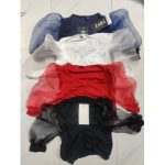 টিস্যু হাতা crop top