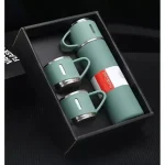 3 in 1 Vacuum Insulated Thermal Flask Set With Cup Set - Image 4
