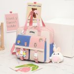Waterproof & High Capacity Contrast Backpack for Student - Image 3