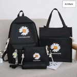 4pcs Daisy Print Backpack