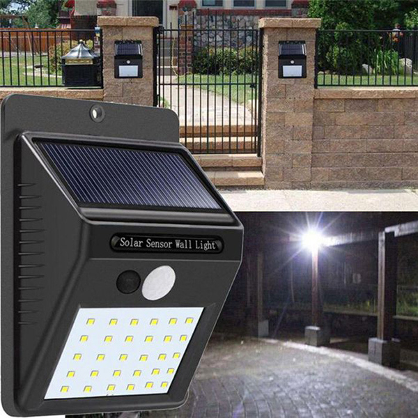 17561562721000488164 30 LED Motion Sensor Wall Solar Light Waterproof Security Lamp - Image 1