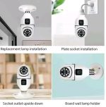 V380 PTZ WIFI IP Camera Dual Lens Bulb IP Night Vision Cc Camera - Image 4