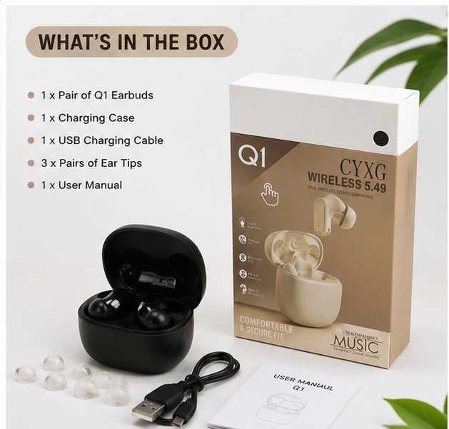 CYXG Q1 Wireless 5.49 True Wireless Stereo Earbuds - Image 1