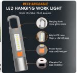 Rechargeable LED Hanging Work Light - Image 3