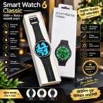 ⌚ Smart Watch 6 Classic — স্টাইল ও স্মার্ট ফিচারের পারফেক্ট কম্বিনেশন! ✨